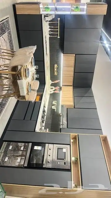 مطبخ للبيع عرض المحل للسقف مع رخام صناعي 2
