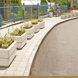 حواجز خرسانيه وزينة حدائق مناهيل مصدات قواعد اناره 8