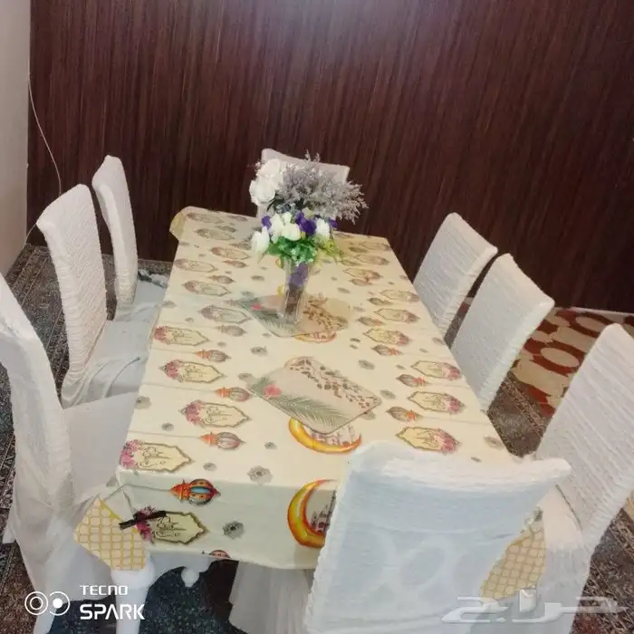 طاوله طعام ست كراسي كبيره وجديده وجميله 4