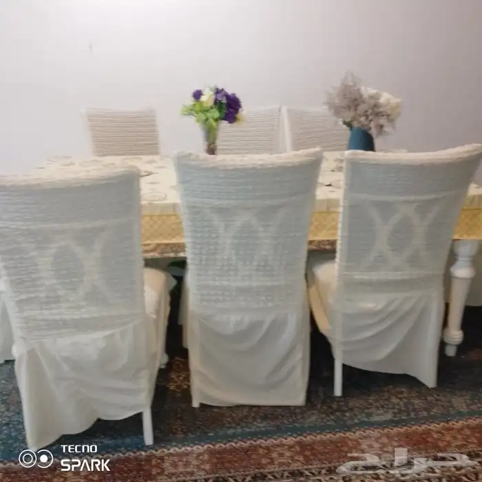 طاوله طعام ست كراسي كبيره وجديده وجميله 1