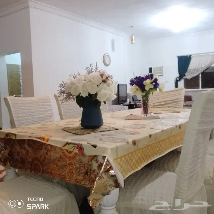 طاوله طعام ست كراسي كبيره وجديده وجميله 5