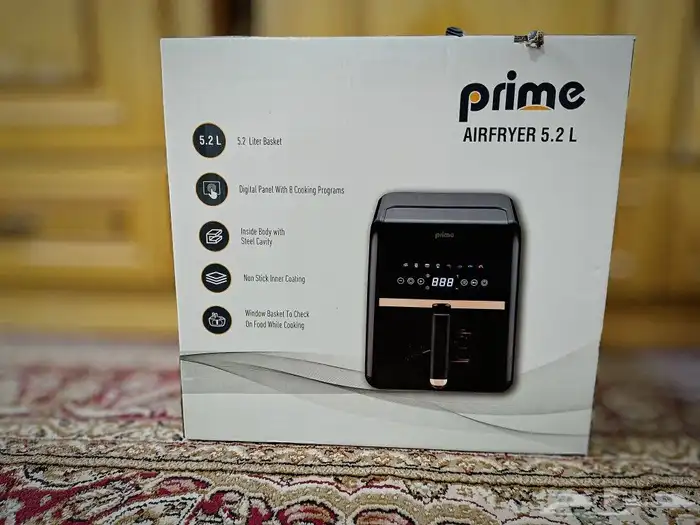 مقلاة هوائية برايم 5.2 لتر (prime AIRFRYER 5.2 L) 1