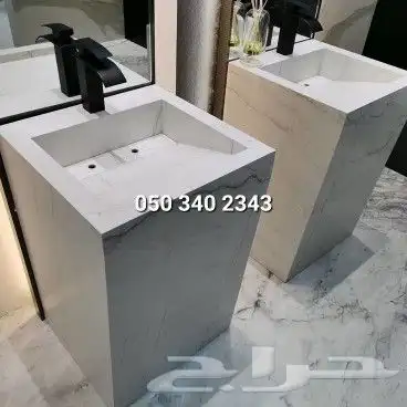 مغاسل وديكورات بدون حبة جبس 31