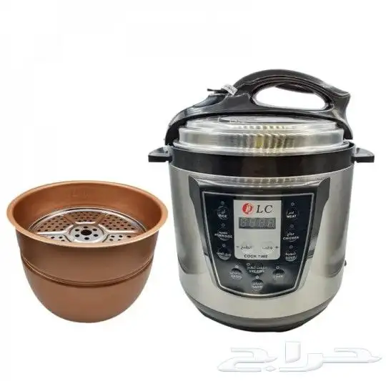 قدر ضغط كهربائي مع شبك مندي بحجم 6لتر من شركة دي ال سي 4