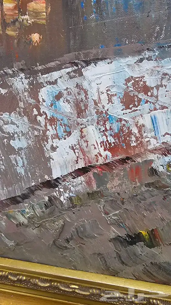 لوحة عمرها 21 سنة بالوان زيتية .. 1م و40سم في 1م 1