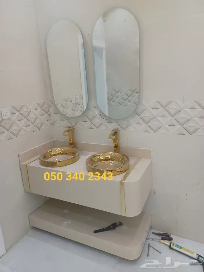 مغاسل وديكورات بدون حبة جبس 43
