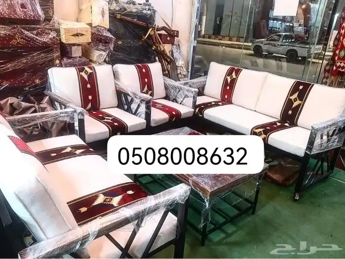 كراسي حديد خارجية جلسات مراكيز احواش استراحات 8