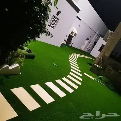 عشب صناعي انجيله تنسيق حدائق جيزان 2