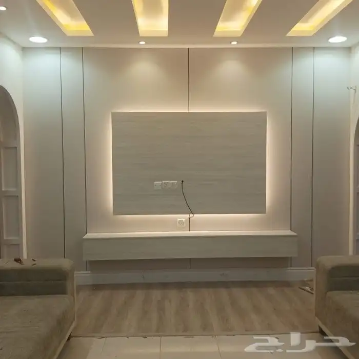 تركيب خلفية شاشه مرايات رخام شبرات دهانات فوام 4