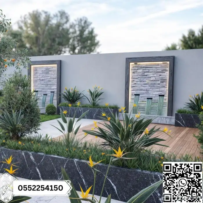 تصميم وتنفيذ لاندسكيب احترافي لحدائق منزلية استراحات بأسعار 4