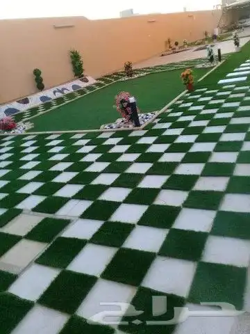 تنسيق حدائق عشب صناعي شلالات مظلات ديكورات نخل ورود مشتل 7