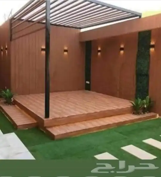 تنسيق حدائق عشب صناعي شلالات مظلات ديكورات نخل ورود مشتل 1