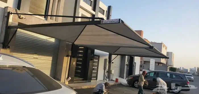 مظلات سيارات مظلات جلسات خارجية مظلات قماش مظلات جلد 13