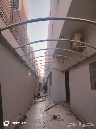 حداد المنيوم باب شبيا  درز مضلات سواتر 3