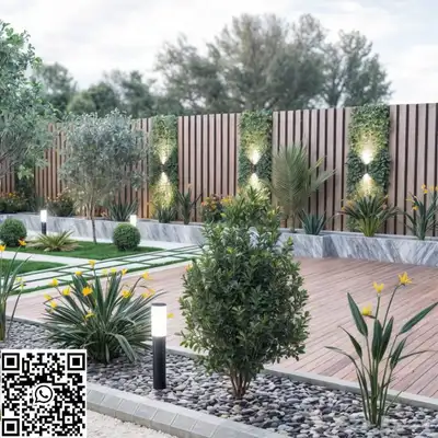 تصميم داخلي 3D وتنفيذ حدائق ومظلا 4