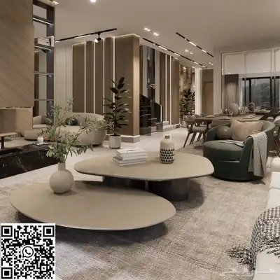 تصميم داخلي 3D وتنفيذ حدائق ومظلا 3