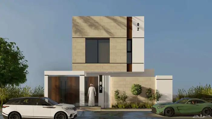 تصميم واجهات فيلا سكنية مودرن 5