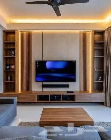 ديكورات منزليه بديل شيبورد فواصل رف خلفيه شاشه دولاب تليفزيو 3
