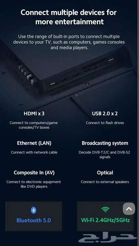 شاشه LED 4K HDR Xiaoumi P1 55 inch 2