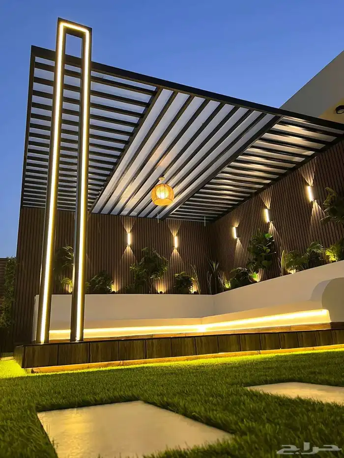 تصميم وتنفيذ لاندسكيب احترافي لحدائق منزلية و استراحات 9