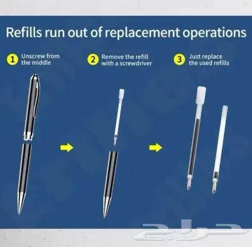 قلم تسجيل صوتي ذكي مع رؤوس حبر للكتابة 3