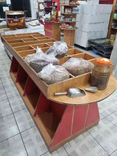 ديكور خشبي 3 قطع معا 10 صحون ستيل 3