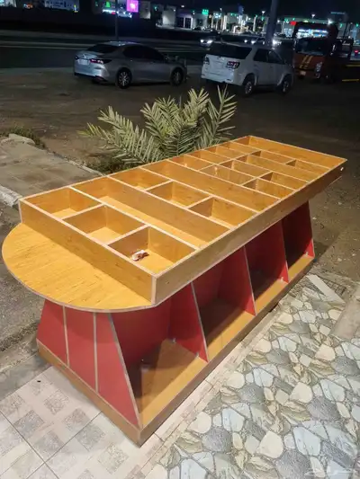 ديكور خشبي 3 قطع معا 10 صحون ستيل 4