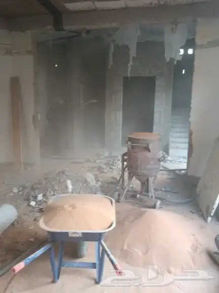 تخشين خرسانه ضرب رمل لغرض اللياسه 1