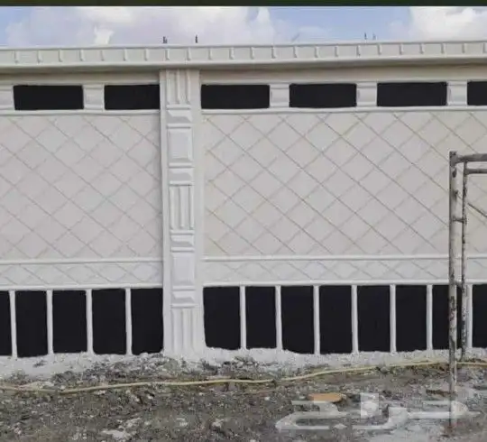 ديكورات خارجيه لياسه ملونه وكسر رخام 3