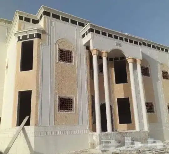 ديكورات خارجيه لياسه ملونه وكسر رخام 4