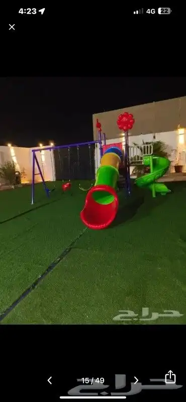 مراجيح وزحاليق أطفال نطاطات ترامبولين وألعاب جديدة 10