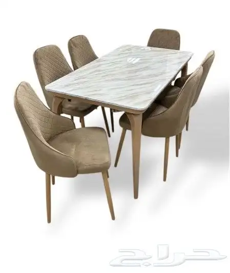 طاولات طعام خشب رخام زجاج جديد بلياردو 36