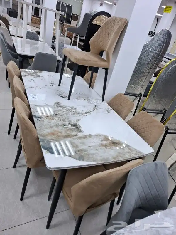 طاولات طعام خشب رخام زجاج جديد بلياردو 41