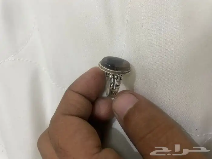 خاتم فضة خالص عيار 925 مستخدم ونظيفة 2