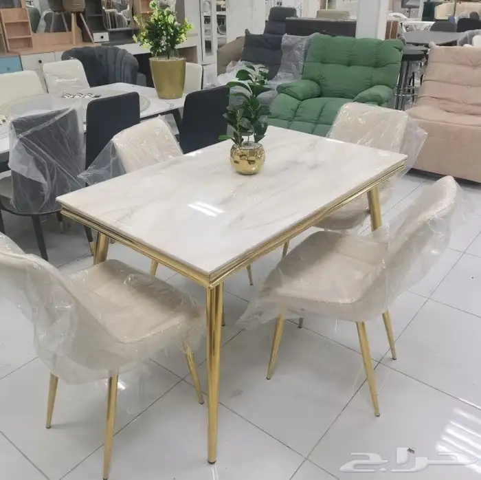 طاولات طعام خشب رخام زجاج جديد بلياردو 35