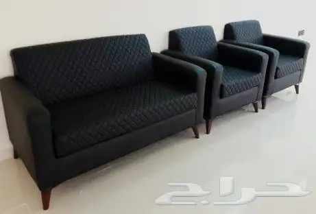 تفصيل جاهز كنبات جلد كراسي انتظار مكتبي مقاهي فندقي 8