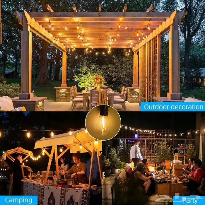 عقد لمبات المناسبات 10 متر عقد 10 منافذ بطول 10متر وذات جو 8