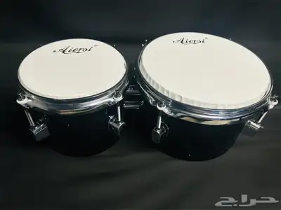 طقم بونغو Aiersi الأسود الأنيق بنقز ايقاعي جديد للبيع 0