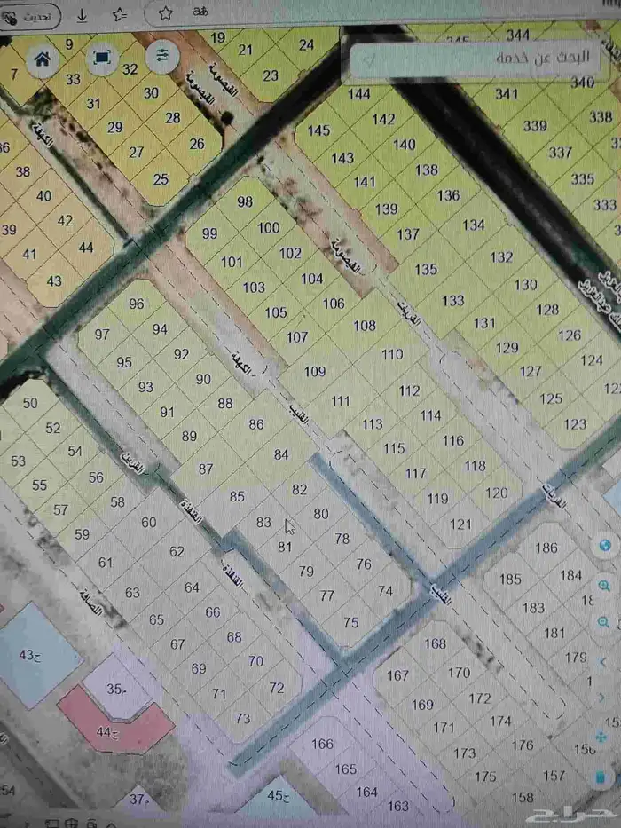 ارض للبيع بمدينة قرية العليا مخطط 119 20 2