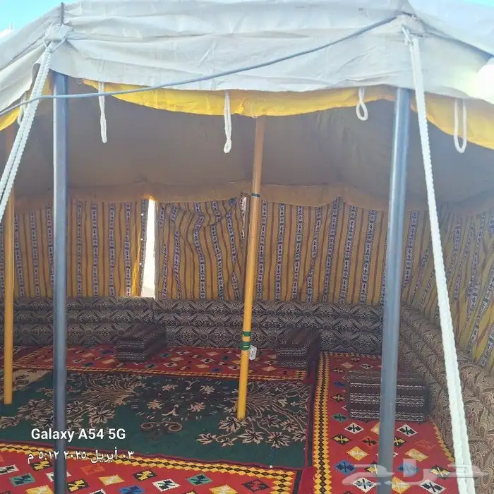 خيمه جديده استخدام اقل من شهر 4 6 وملبسه شراع ضد المطر 2