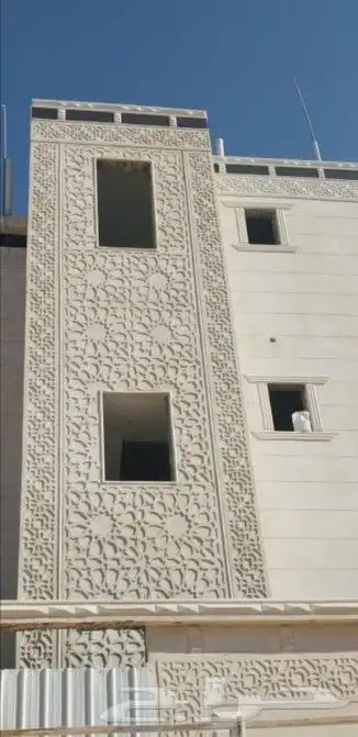 ديكورات خارجيه لياسه ملونه بطحاء الرياض وكسر رخام 2