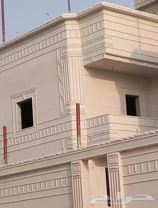 ديكورات خارجيه لياسه ملونه بطحاء الرياض وكسر رخام 10