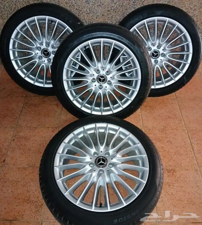 جنوط مرسيدس بانوراما S class 2013 مع كفرات نظيفه 0