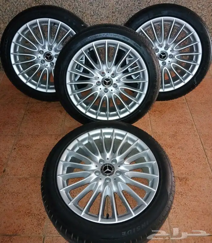 جنوط مرسيدس بانوراما S class 2013 مع كفرات نظيفه 1