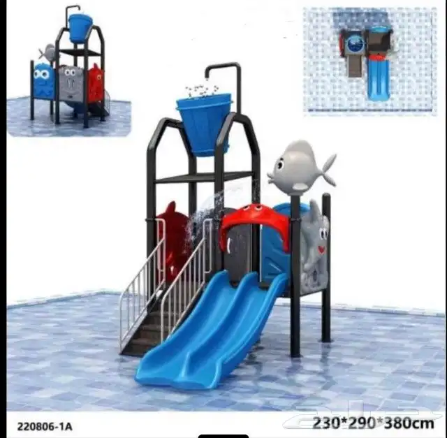 العاب مراجيح دوارة ارضيات وزحاليق ونطاطات بمقاسات مختلفة 25