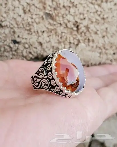 خواتم فضه وعقيق يمني طبيعي واصلي 7