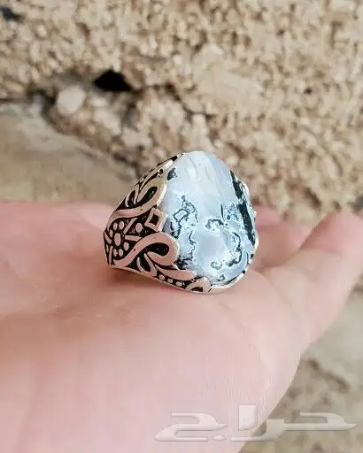 خواتم فضه وعقيق يمني طبيعي واصلي 9