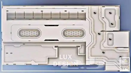 تصميم ديكور سقف محل اقمشه 3