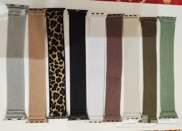 سير ساعة ابل قماش وجلد وسيلكون ماجنتك وسيلكون ابزيم 15