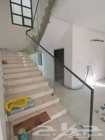 تركيب درابزين سلم درج استانلس استيل زجاج 5